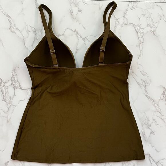 VICTORIAS SECRET BODY BY VICTORIA ARMY GREEN CAMI BRA 34D - Picture 11 of 12